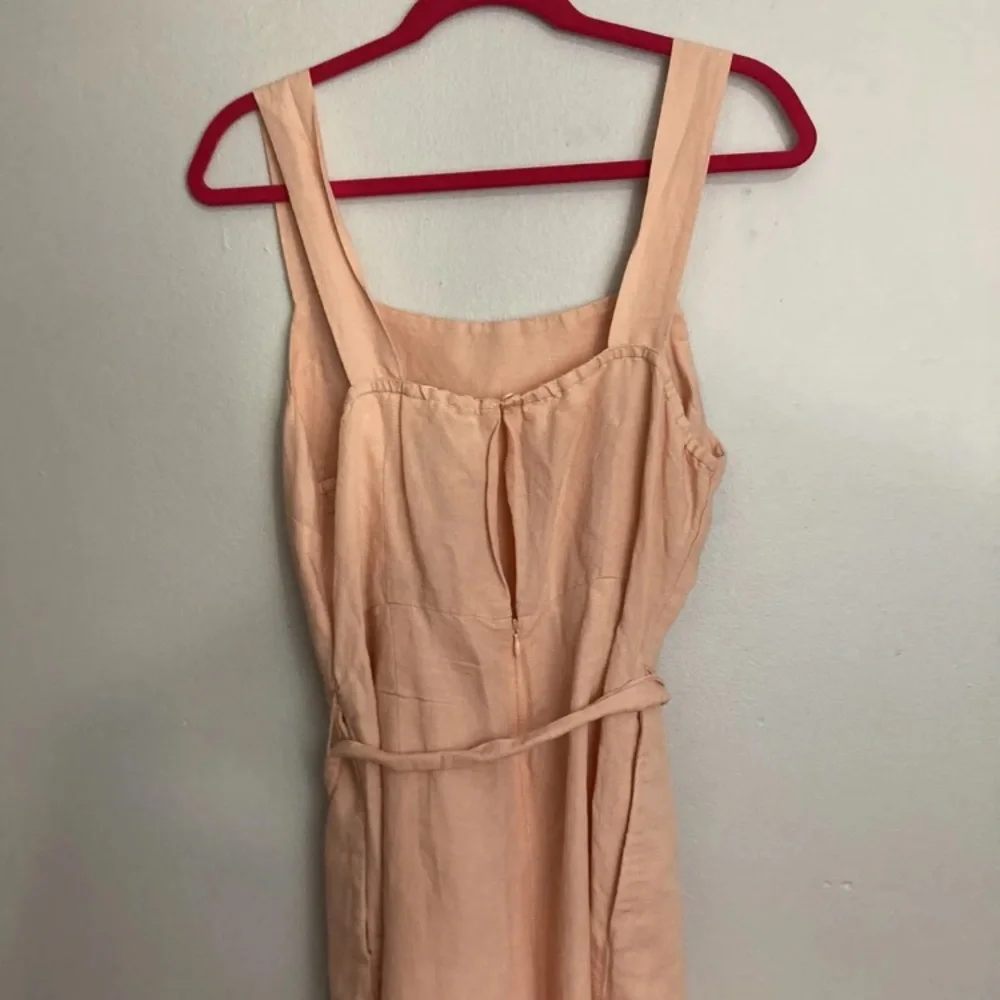 7-4 H&M linen blend romper shorts peach Medium NWT
